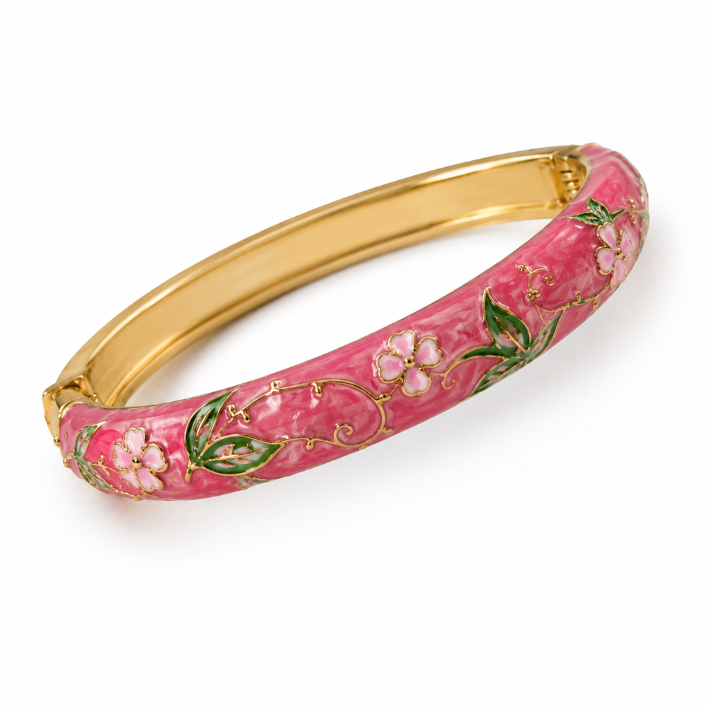Rosé Floral Bangle