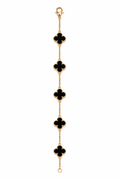 lucky girl clover bracelet (black)