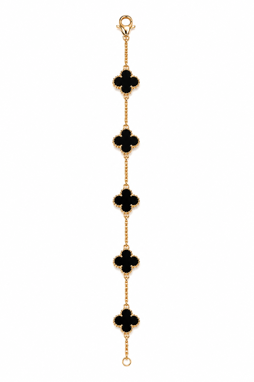 lucky girl clover bracelet (black)