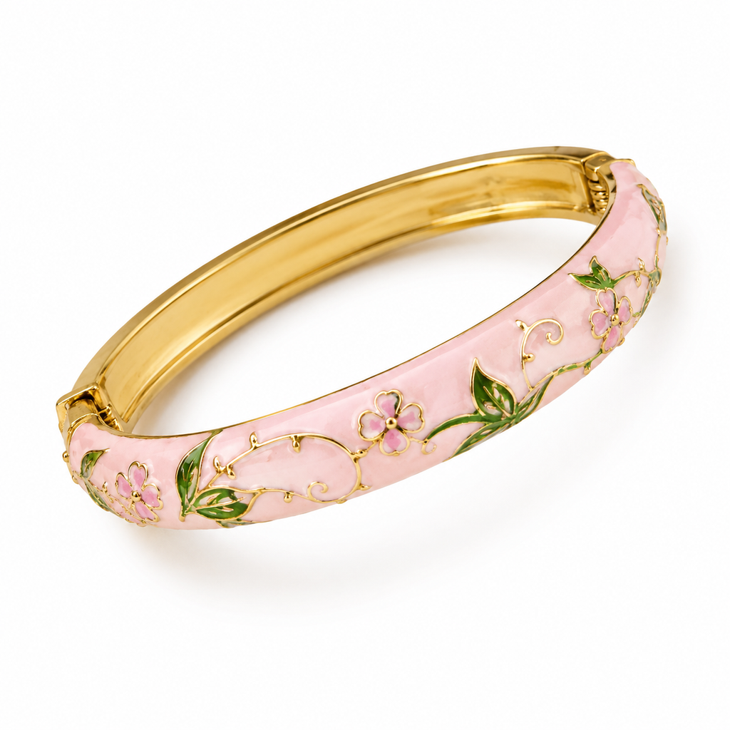 Blush floral bangle
