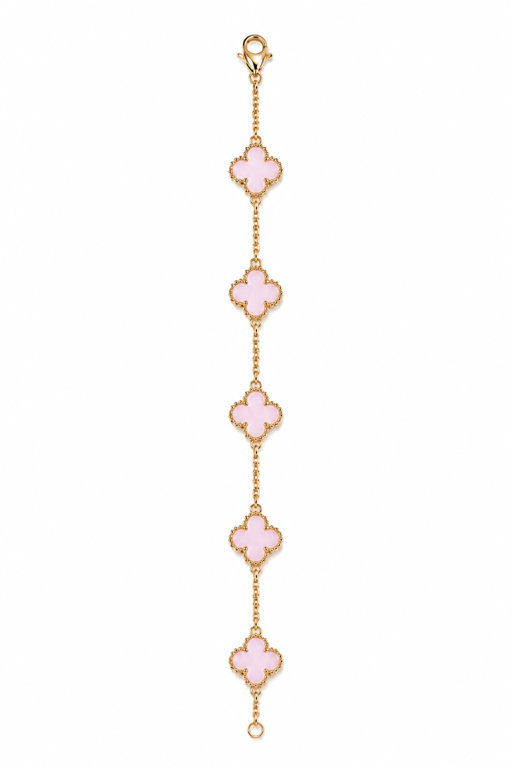 lucky girl clover bracelet (pink)